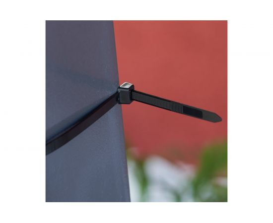 Кабельная нейлоновая хомут-стяжка REXANT 350x7,6 мм, черная, упаковка 100 шт. 07-0353 – изображение 5