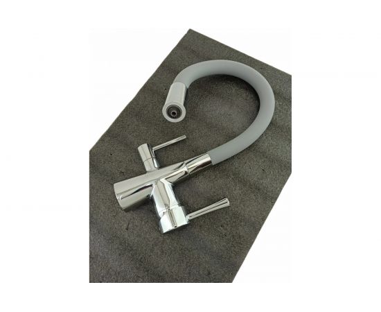 Однорычажный смеситель для кухни OUTE латунь, выводом под фильтр, серый T60003B-5 – изображение 5