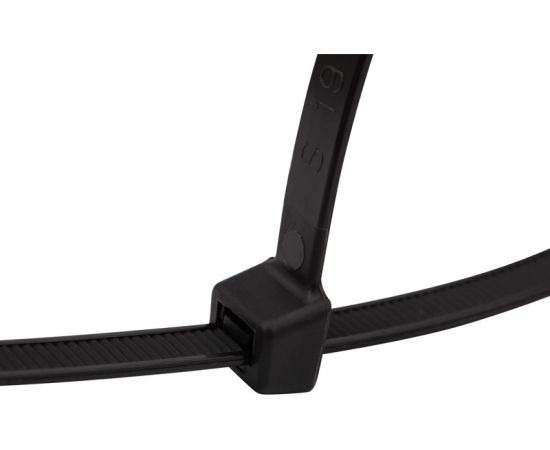 Кабельная нейлоновая хомут-стяжка REXANT 350x7,6 мм, черная, упаковка 100 шт. 07-0353 – изображение 7