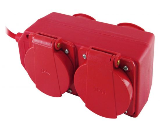 Силовой удлинитель с крышками TDM Уз16-02/02IP44, 4 места/10м, КГ 3х1,5 SQ1302-0021 