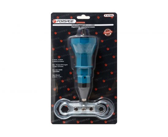 Адаптер-заклепочник в блистере для дрели Forsage 28410 F-6786 