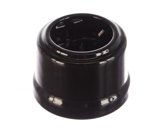 Розетка Retrika, ретро с заземляющим контактом черный RS-80008 