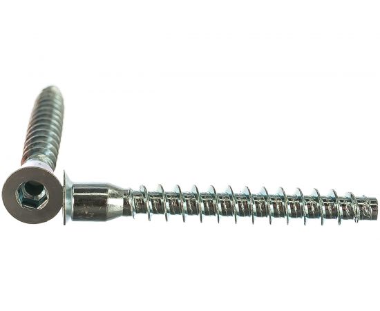 Винт-конфирмат Саморезик 6.4х50, потай, оцинк. 6-ти гр. 150шт DVIN-6.4/50-150 