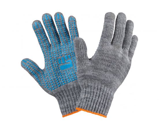 Трикотажные перчатки с ПВХ Фабрика перчаток, хб люкс, 7.5 класс, 5 нитей, серые 5-75-ЛЮ-СЕР-(XL) 
