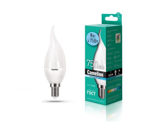 Светодиодная лампа Camelion LED8-CW35/845/E14 8Вт 220В 12388 