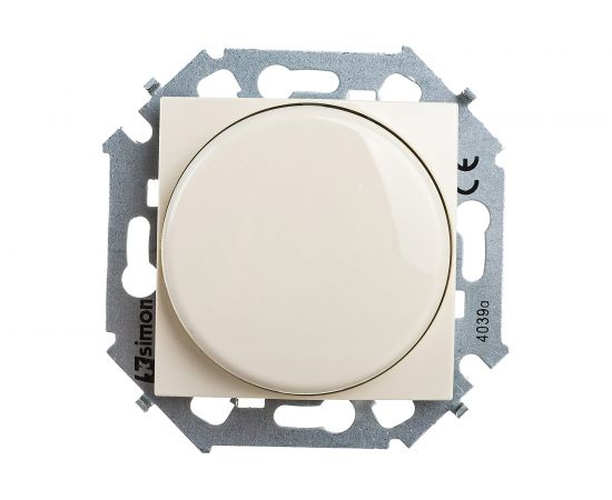 Электронный диммер Simon переключатель, 500Вт 230В, поворотно-нажимной, слон.кость 1 1591790-031 
