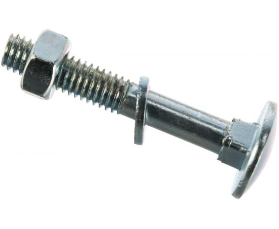 Пакет мебельный болт с гайкой и шайбой Метизный двор цинк м6х40мм 10 шт. 4607173901811 