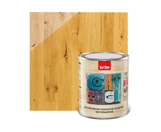 Декоративное покрытие по дереву BRITE FLEXX экстерьерное, орегон, банка 0,9 л 212456 