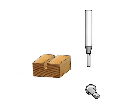Фреза пазовая монолитный резец (3х11 мм; хвостовик 6 мм) WPW P210303 