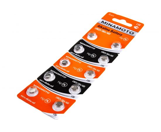 Часовая батарейка Minamoto AG1 LR621, 10 card 55001 – изображение 2
