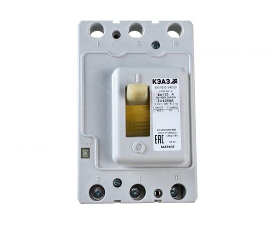 Автоматический выключатель КЭАЗ ВА57Ф35-340010-125А-1250-400AC-УХЛ3-КЭАЗ 109296 – изображение 2