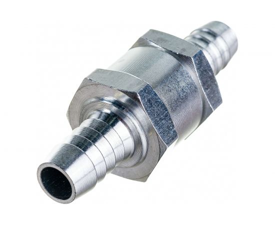 Штуцер соединительный 10х10 мм с обратным клапаном латунь никелированная SANTRADE 0495 – изображение 2