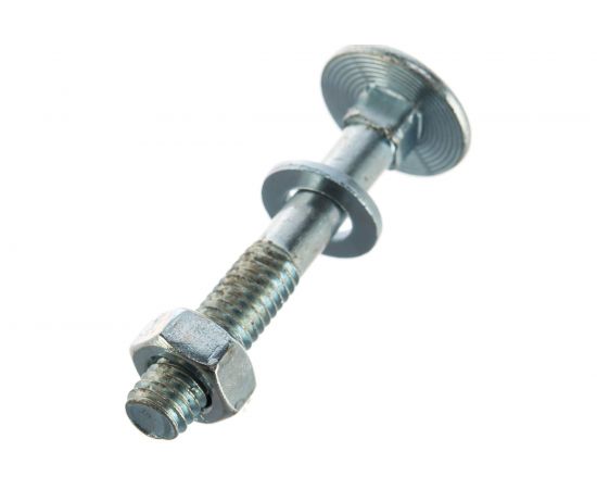 Пакет мебельный болт с гайкой и шайбой Метизный двор цинк м6х40мм 10 шт. 4607173901811 – изображение 2