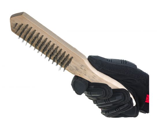 Ручная щетка по металлу SAMGRUPP с деревянной ручкой, 5 рядов 16079 – изображение 3