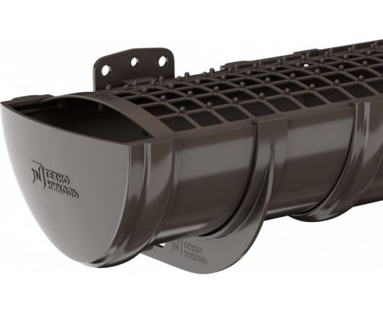 Защитная ПВХ решетка желоба Технониколь 0.6 м, темно-коричневая TN683368 – изображение 3