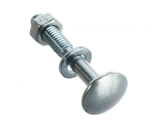 Пакет мебельный болт с гайкой и шайбой Метизный двор цинк м6х40мм 10 шт. 4607173901811 – изображение 3