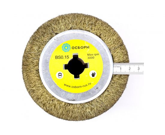 Щетка валик стальная 6-032 120 мм для щеточных шлифмашин ОСБОРН PLM.RB12010019BS015 – изображение 3