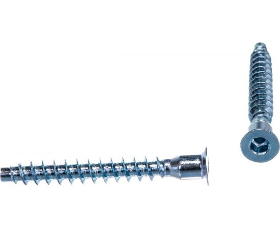Винт-конфирмат Саморезик 6.4х50, потай, оцинк. 6-ти гр. 150шт DVIN-6.4/50-150 – изображение 4