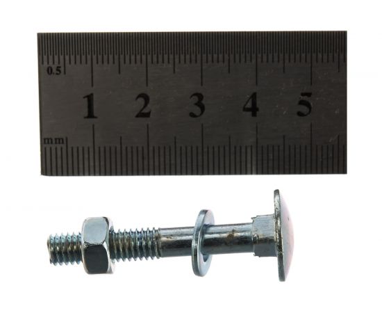 Пакет мебельный болт с гайкой и шайбой Метизный двор цинк м6х40мм 10 шт. 4607173901811 – изображение 4