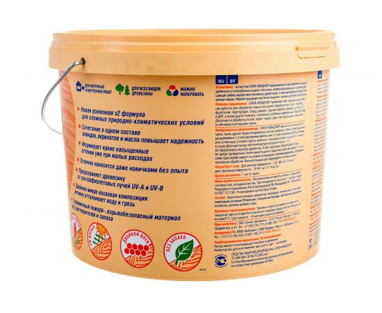 Антисептик для дерева СЕНЕЖ АКВАДЕКОР Х2-111 тик, 9 кг 11065 – изображение 4