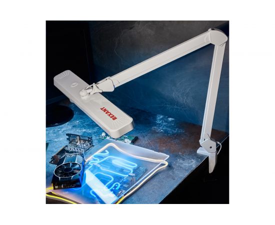 Настольная бестеневая лампа REXANT, струбцина 324 SMD LED теплое и холодное свечение 31-0410 – изображение 4