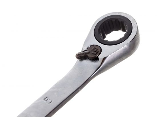 Трещоточный комбинированный ключ с флажковым переключением 8мм KING TONY 373208M – изображение 5