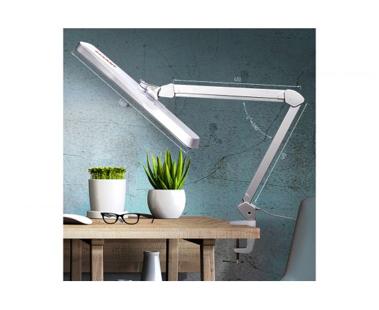 Настольная бестеневая лампа REXANT, струбцина 324 SMD LED теплое и холодное свечение 31-0410 – изображение 6