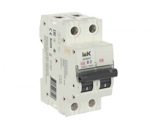 Автоматический выключатель IEK ARMAT M06N 2P B 2А AR-M06N-2-B002 