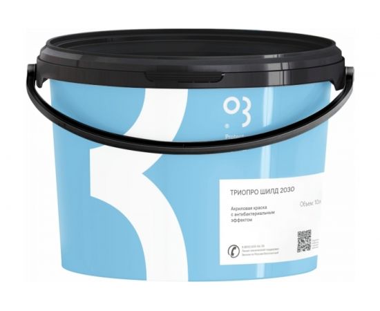 Специальная моющаяся антивирусная краска ТРИОПРО ШИЛД 2030, 10 л 00-00002596 