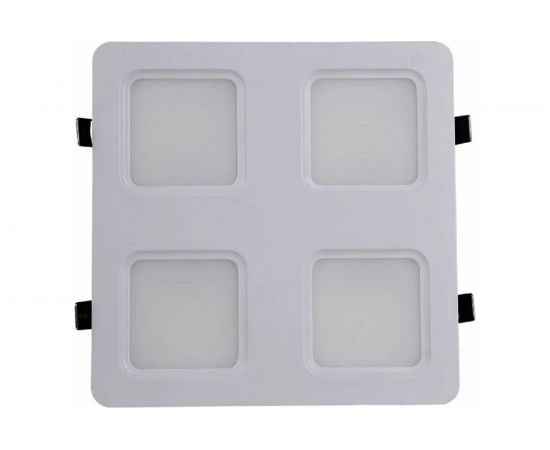 Светодиодный встраиваемый светильник Apeyron Грильято, 24Вт, 2400Лм, 4000К, 200х200х27мм. 42-019 