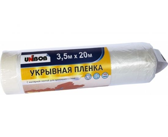 Пленка защитная 3.5х20 м с малярной лентой UNIBOB 211786 