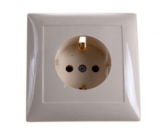 Розетка Кунцево-Электро СЕЛЕНА скрытой установки одноместная с з/к РС16-370 с/к 8146 