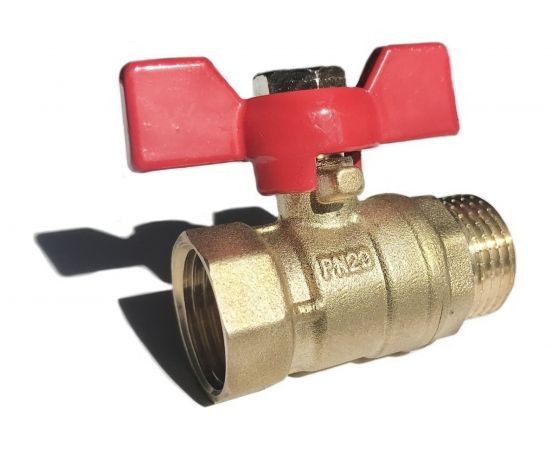 Шаровой кран ProfECO 1 ВР-НР, муфтовый, бабочка, Ду25, Ру20 11Б27п1 PE-1FMB 