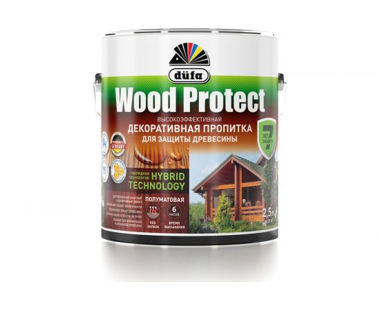 Пропитка для защиты древесины Dufa Wood Protect бесцветный 2,5 л МП000015751 