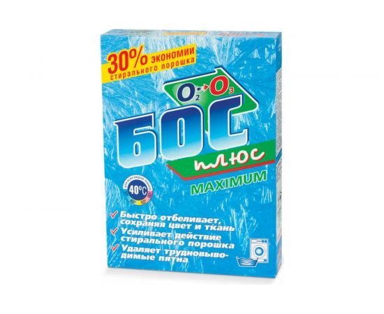 Средство для отбеливания и чистки тканей БОС 600 г плюс Maximum порошок 601689 