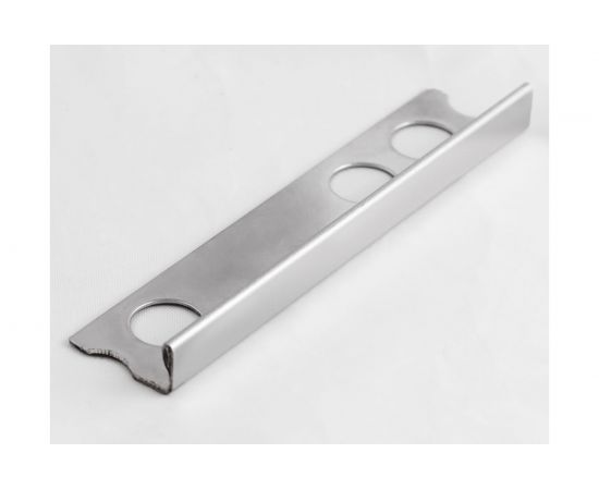 Профиль для плитки ЛУКА из нержавеющей стали 10 мм, 2.7 м, полированный УТ000042844 