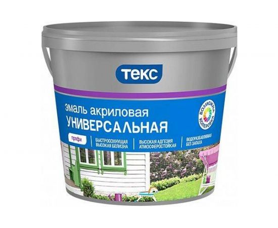 Универсальная акриловая эмаль ТЕКС Профи (глянцевая; база A; 2.7 л) 52471 
