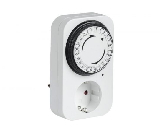 Розетка-таймер IEK РТМ-2, механический, индикация, 15мин, 24ч, 96on/off, 16А, IP20 ERT-20-1-16-S-15-1-20-K01 