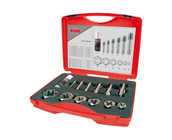 Набор метчиков и плашек Ruko G 1/8-1.0 HSS-G 13пр 245059 