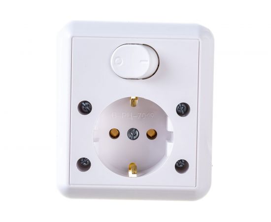 Мебельный блок Bylectrica 1 выключатель + розетка, скрытая установка, 4 лапки, серия ПАРИТЕТ, В-РЦ-7019 