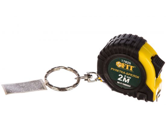 Рулетка-брелок с прорезиненным корпусом 2м FIT DIY 17825 