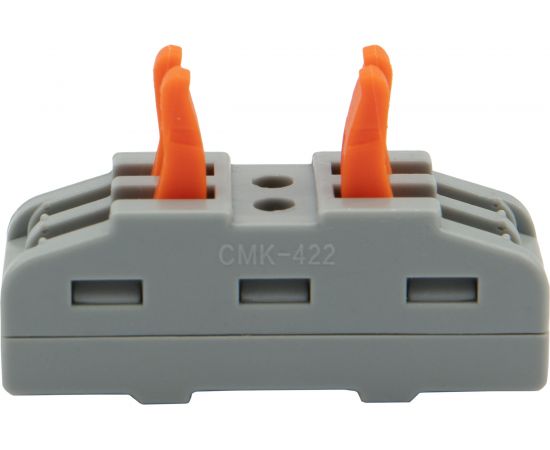 Проходная клемма REXANT с рычажком 2 полюса 0,08-4 мм2 серая 25 шт 07-6263-2 – изображение 2