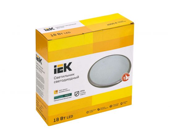Светильник IEK LED ДПБ 3203 18Вт, IP54, 4000K, круг, розовое золото LDPB0-3203-18-4000-K01 – изображение 2