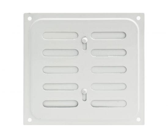 Решетка вентиляционная белая с заслонкой 160x160 мм Скобис Т814 – изображение 2