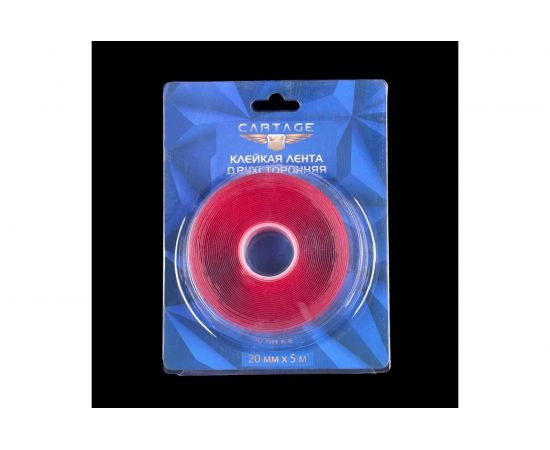 Прозрачная двусторонняя акриловая клейкая лента Cartage 20 мм х 5 м 5492986 – изображение 3