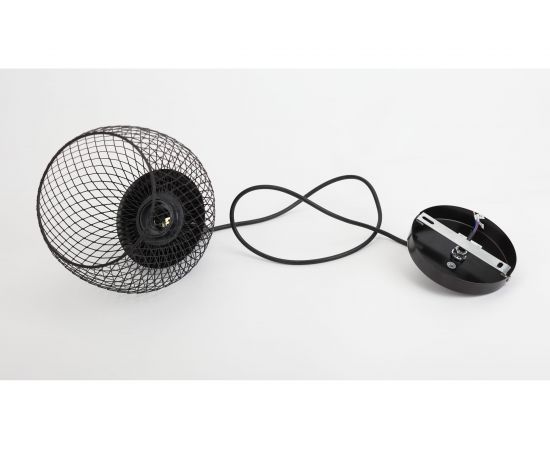 Металлический подвес ЭРА PL8 BK E27, max 60W, d170 мм, черный Б0037455 – изображение 3