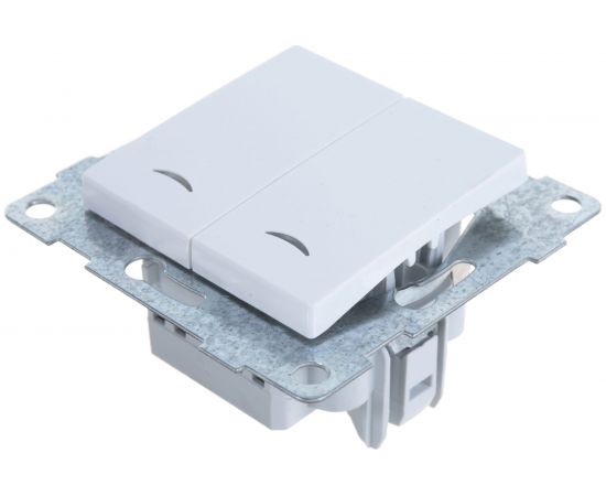 Выключатель GUSI ELECTRIC Ugra 2 клавиши, индикация, СУ, 10А, 250В, белый С11В28-001 – изображение 4