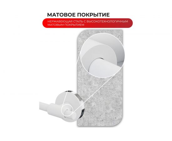 Держатель для полотенец с 5 крючками Fora LORD белый FOR-LORD049WT – изображение 6