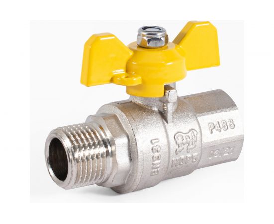 Шаровой кран для газа PROFACTOR PF GAS в/н бабочка 1/2 дюйма PF GBV 336 