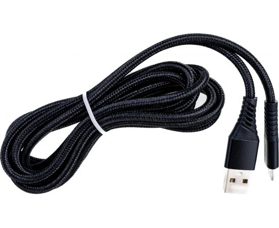 Кабель SKYWAY USB - microUSB 3.0А 2м Черный в пакете zip S09602006 